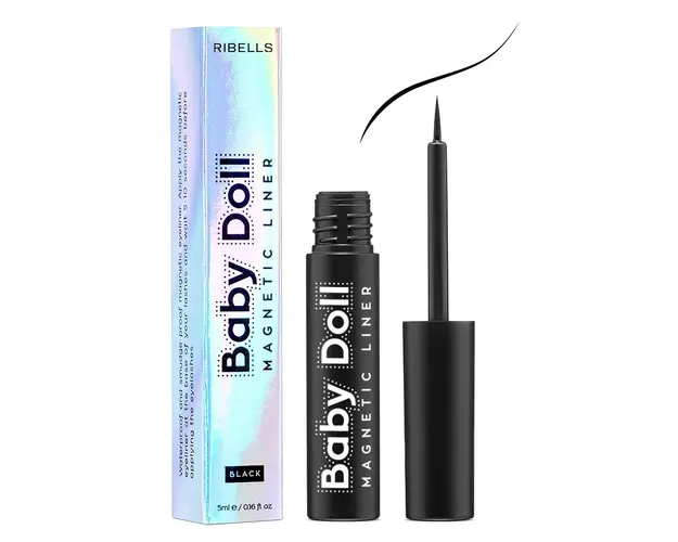 Eyeliner adeziv pentru gene magnetice Ribells Baby Doll - Black 6ml