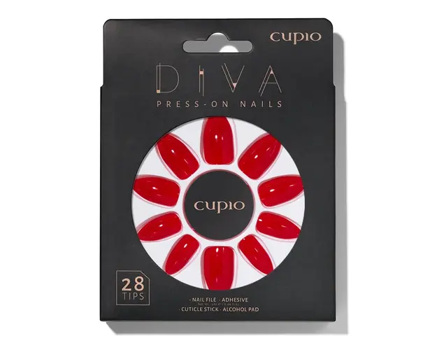 Set unghii false Cupio Diva - Bright Red
