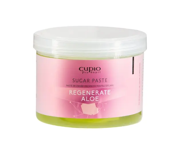 Pasta de zahar organica pentru epilare Cupio PRO Depil - Regenerate Aloe 600ml
