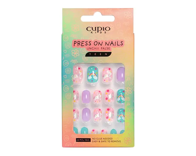 Set unghii false pentru copii Cupio Kids TEEN - Story of a Unicorn