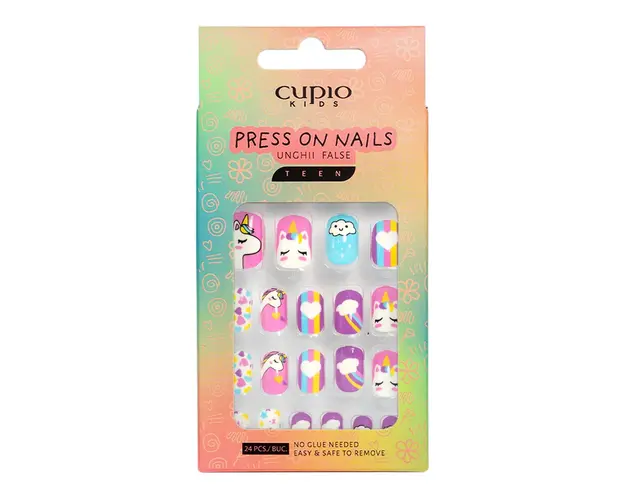 Set unghii false pentru copii Cupio Kids TEEN - Magic in Colors