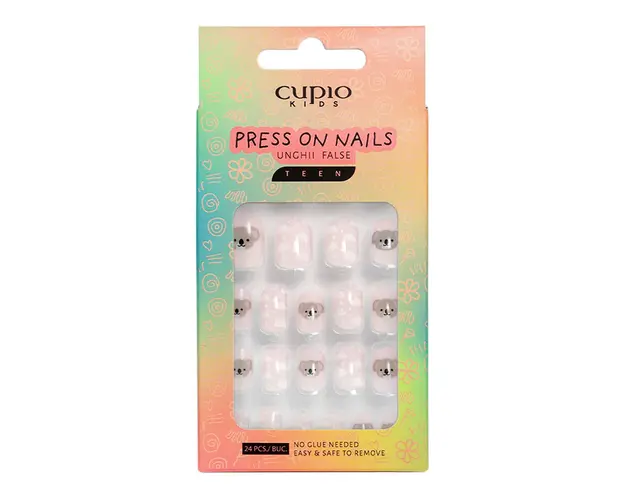 Set unghii false pentru copii Cupio Kids TEEN - Koala Friend