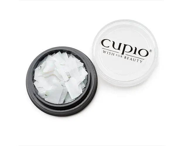 Decor unghii cu reflexii Alb Unt