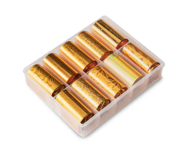 Folie de transfer set 10 Holographic Gold