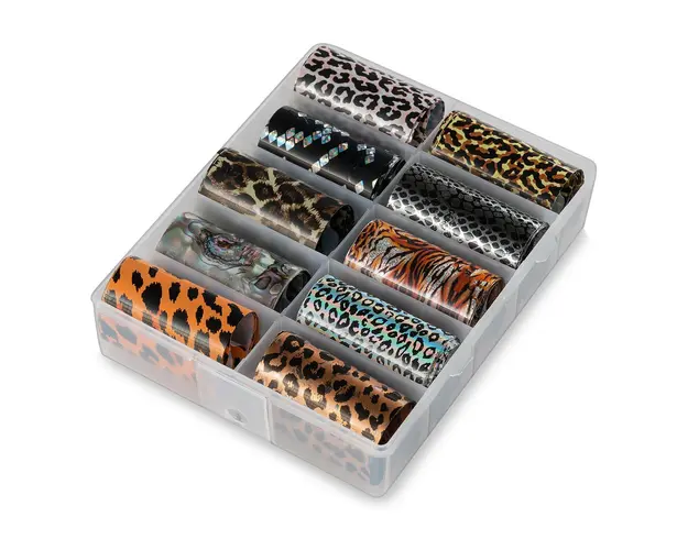 Folii de transfer set 10 Metallic Animal Print