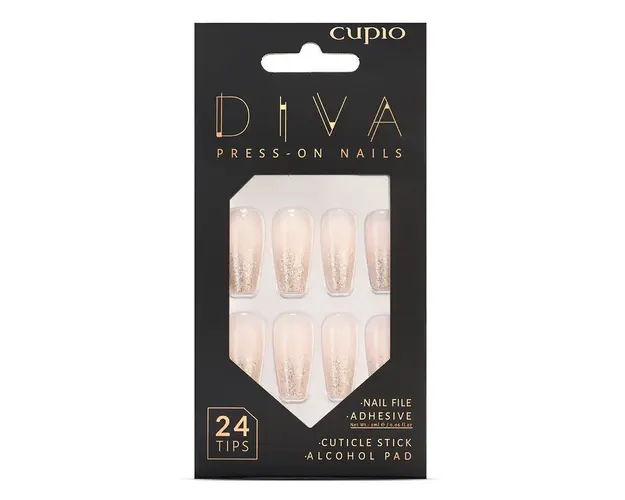 Set unghii false Cupio Diva - Glitter French