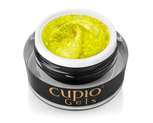 Glitter Neon Builder Gel - Sweet Lime 15ml