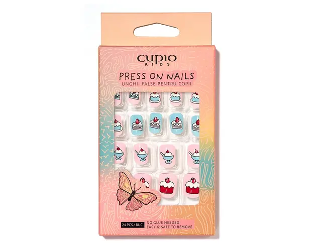 Set unghii false pentru copii Cupio Kids - Baby Cake