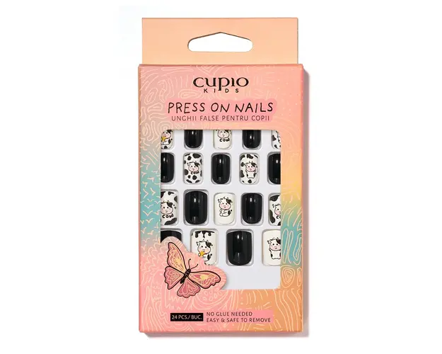 Set unghii false pentru copii Cupio Kids - Baby Cow