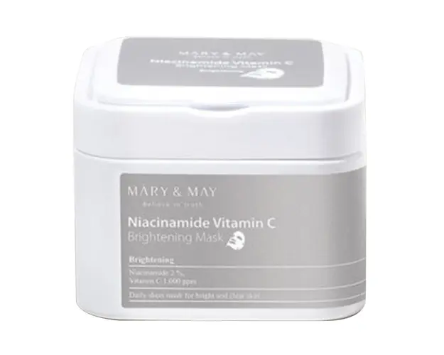 Masca tip servetel iluminatoare Niacinamide Mary&May 30 bucati