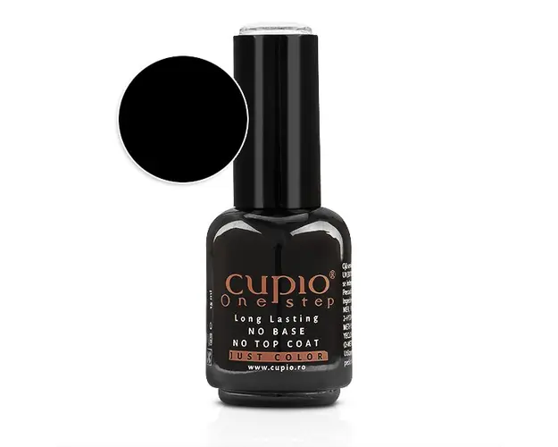 Gel Lac 3 in 1 Cupio One Step Black 15ml - R001