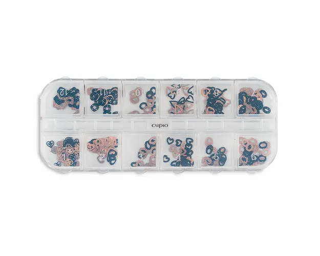 Ornamente metalice unghii set 12 Precious
