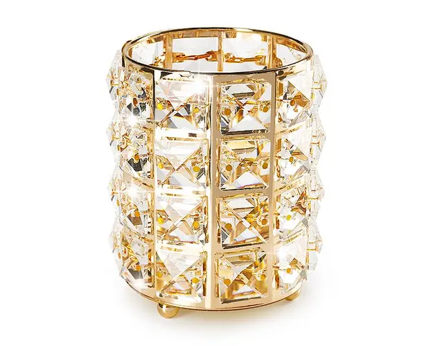 Suport pensule cu cristale - Gold