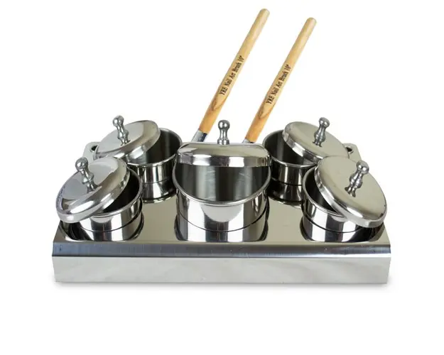 Set 5 pahare inox pentru acryl