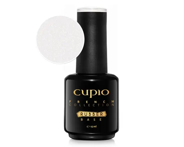 Rubber base French Collection - Milky White Shimmer Gold 15ml