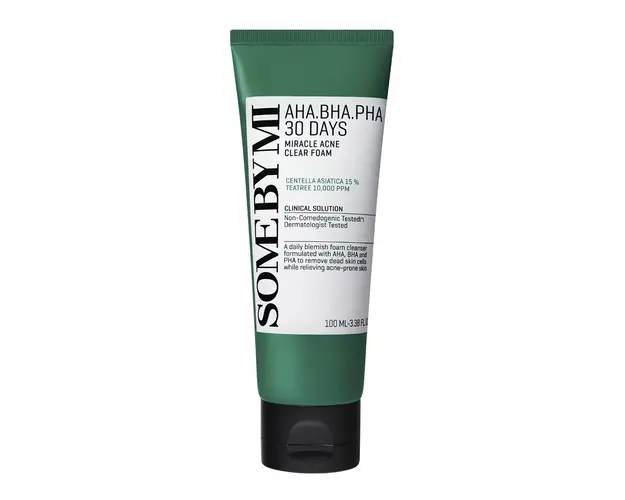 Spuma de curatare anti-imperfectiuni cu AHA BHA PHA Trouble line, 100ml - Some By Mi