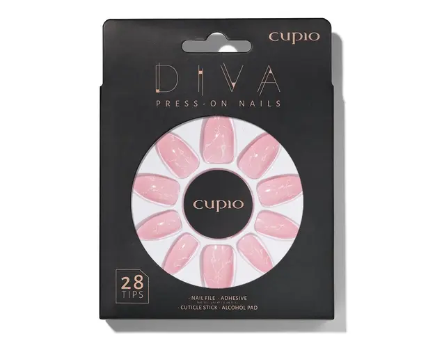 Set unghii false Cupio Diva - White Marble