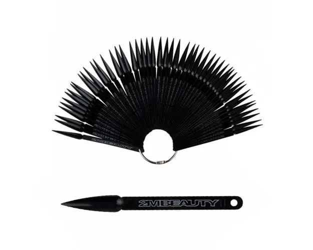 Paleta forma stiletto pt 50 de culori - negru