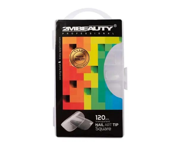 Tips 2M pentru Nail Art - Square Clear - 120 buc.