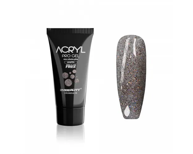 Acryl Pro Gel 2M Micro Reflective Glitter Graphite - 15g