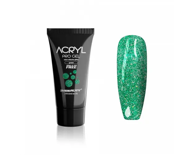 Acryl Pro Gel 2M Micro Reflective Glitter Green - 15g