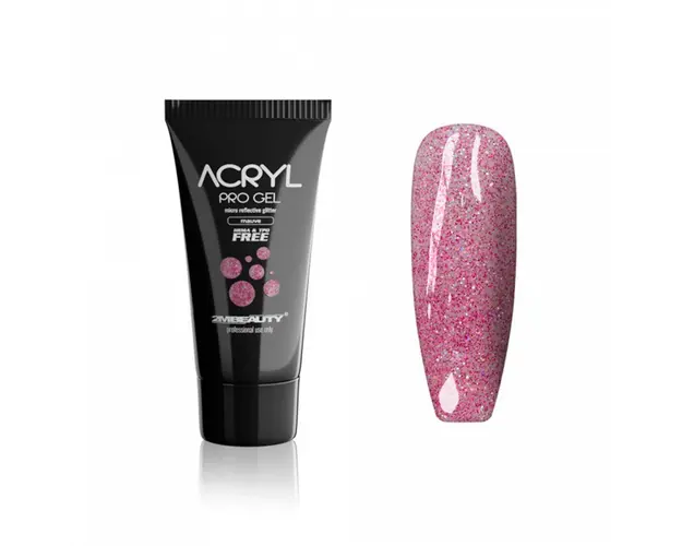 Acryl Pro Gel 2M Micro Reflective Glitter Mauve - 15g