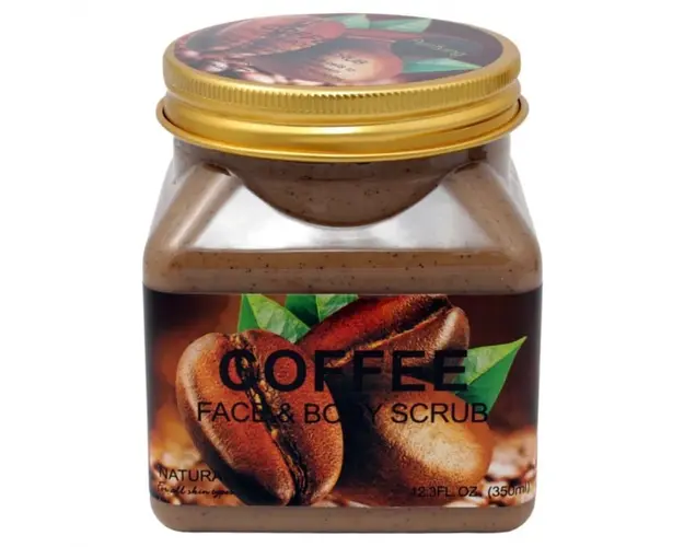 Scrub Natural Cu Cafea pentru Fata si Corp Wokali, 350 ml