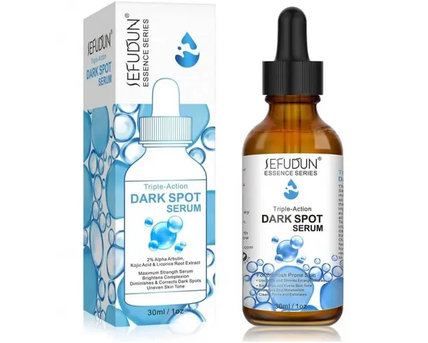 Ser Facial Premium Anti Pete Pigmentare cu 2% Arbutina, Acid kojic si Extract de radacina de lemn dulce Sefudun, 30 ml