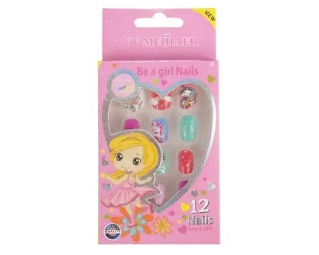 Set 12 Unghii False Pentru Copii, 107 Unicorni
