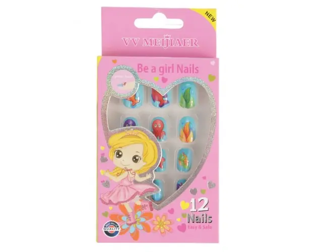 Set 12 Unghii False Pentru Copii, 47 Animale Marine