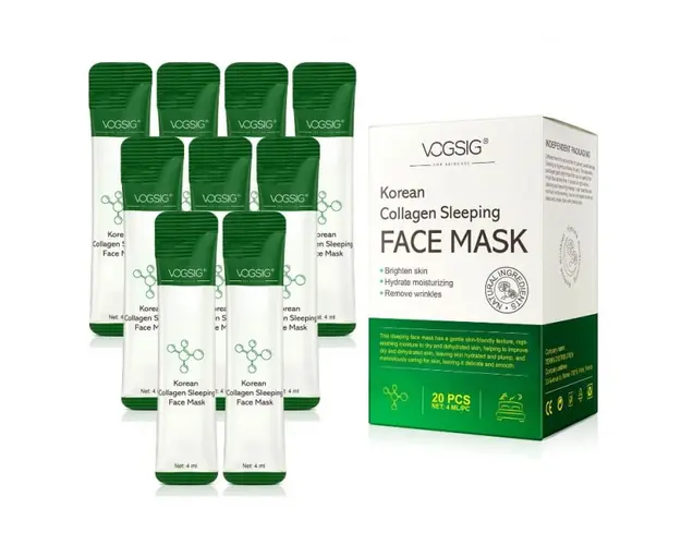 Set 20 de Masti de Fata Coreene cu Colagen Hidrolizat