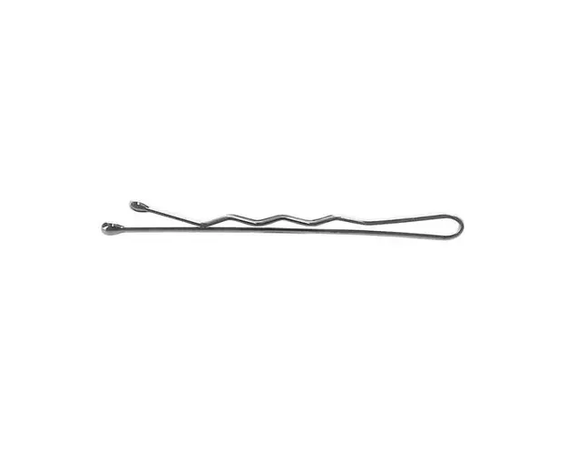 Agrafe ondulate argintii - Lussoni Hr Acc Waved Hair Grips Silver 6 cm, 250 buc