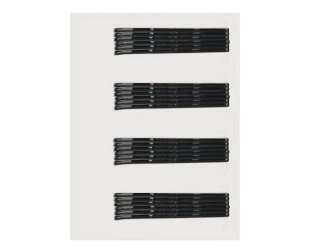 Agrafe de par ondulate, de culoare neagra cu cap rotund 50 mm, set 24 buc Eurostil