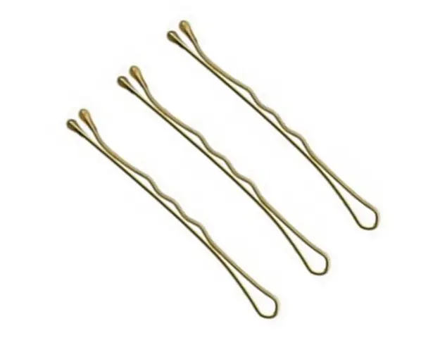 Agrafe Par Ondulate Aurii - Prima Ball Pointed Hair Grips Waved 63 mm