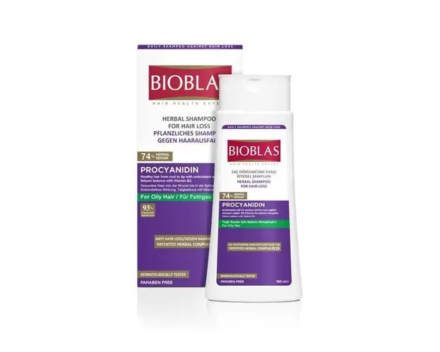 Sampon anticadere Bioblas procianidina pentru par gras, 360 ml