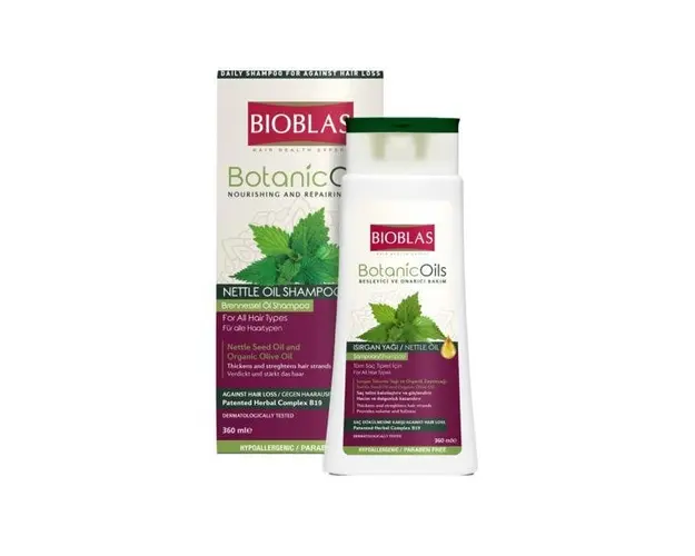 Sampon Bioblas Botanic Oils cu ulei de urzica pentru par subtire si fragil, 360 ml