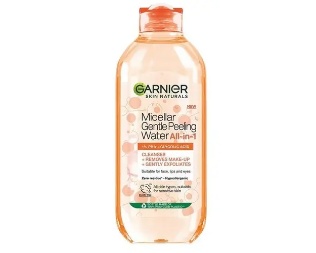Apa micelara cu efect exfoliant delicat Skin Naturals, Garnier, 400 ml