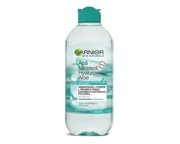 Apa micelara Hyaluronic Aloe Skin Naturals, Garnier, 400 ml 