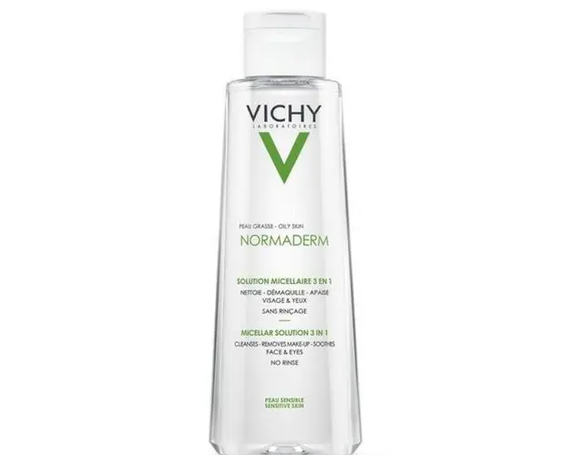 Apa micelara pentru demachierea tenului sensibil, gras sau cu tendinta acneica Normaderm, Vichy, 200 ml