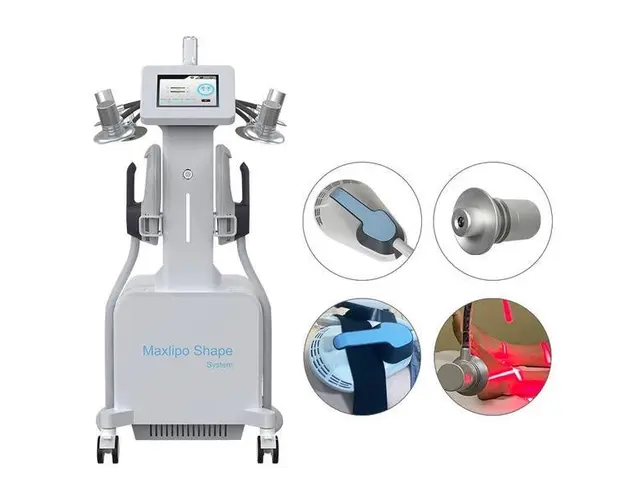 Aparat 2in1 Body Conturing Lipolaser 650nm Rotire 360⁰ si HiEMT Stimulare Musculara Electromagnetica, Reducere celulita, Tonifiere Remodelare 6DLIPO Maxlipo Shape W