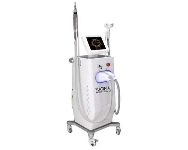 Aparat 2in1 Epilare Definitiva + PICO Indepartare tatuaje Profesional Platinia&acute;S 1200W 808nm, 755nm, 1064nm Dioda Laser, 50mil Impulsuri, Epilare Laser Salon