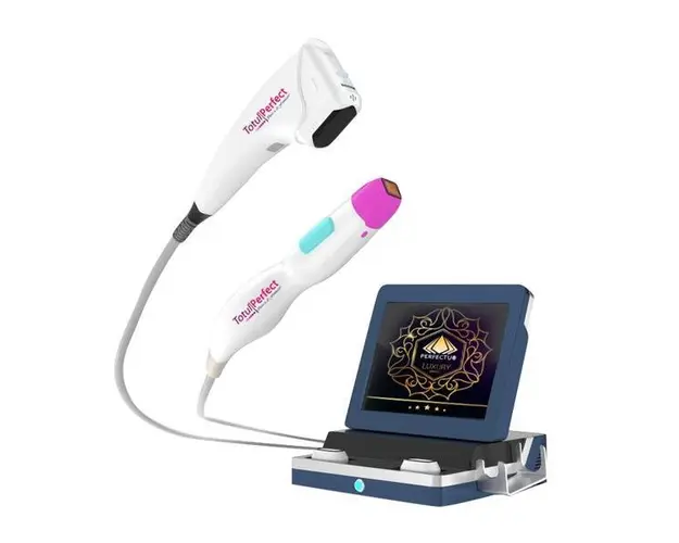 Aparat 2in1 RF Fractional Microneedeling Lifting si HIFU Facial, Indepartare Vergeturi, Cicatrici, HIFU 4D Facial High Intensity Focused Ultrasound, Skin Rejuvenation, Profesional Salon Beauty ModerM