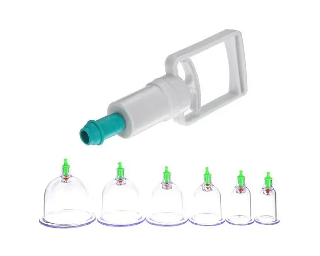Aparat Body Cupping Masaj Totulperfect, Remediu natural, set de 6 ventuze medicinale cu vacuum, Aticelilitic, drenaj Limfatic, Slabire Vass