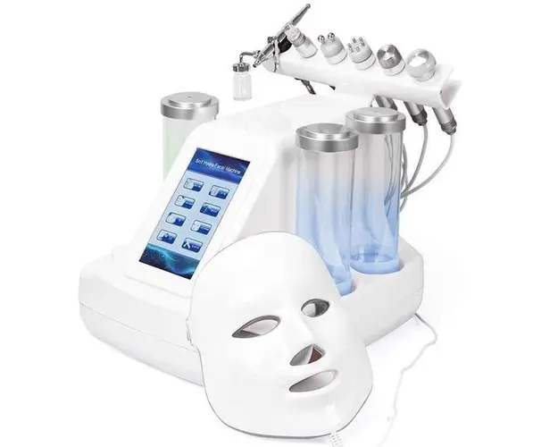 Aparat Cosmetic 7 in 1 Jet Hidroxigen Micro Bule Indepartare Puncte Negre, Dermoabraziune, Curatare, Hidratantare, Lifting Saloane, Indepartarea Acneei, Ultrasunete, RF Totulperfect