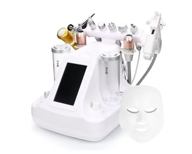 Aparat Cosmetic Profesional Micro-Dermabraziune, Ultrasunete, Lifting Multipolar RF, Ten si Ochi Microcurent BIO, Radiofrecventa Masca LED Lifting Profesional Salon