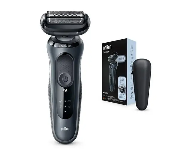 Aparat de Ras - Braun Series 6 60-N1000s, Acumulator, SensoFlex, negru