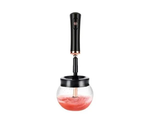 Aparat electric pentru curatare si uscare automata si rapida a pensulelor de make-up, cu 8 adaptoare pentru pensule