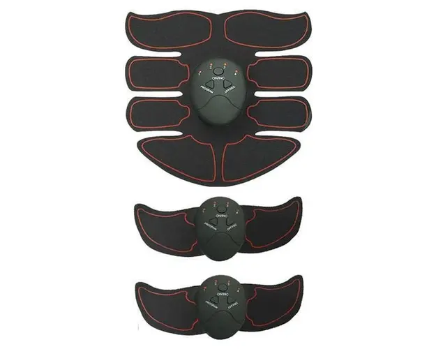 Aparat EMS Masaj Totulperfect, Tonifiere Abs Corp 8Pack, Electrostimulare musculara, Indepartare celulita, Slabire, Trainer Liftig Negru Power AAA