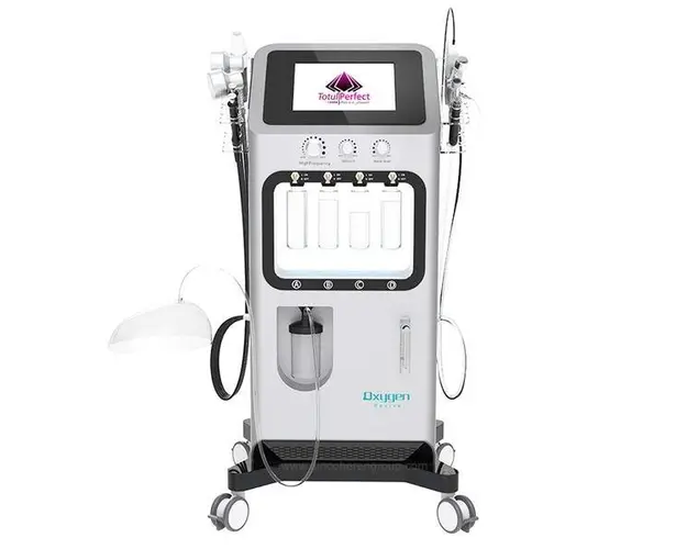 Aparat Facial Oxigen Revive Hidroxigen RF Cooling Indepartare Puncte Negre, Hydra si Diamond Dermoabraziune, Curatare, Hidratare, Lifting Saloane, Indepartarea Acneei, Oxy Spray RF