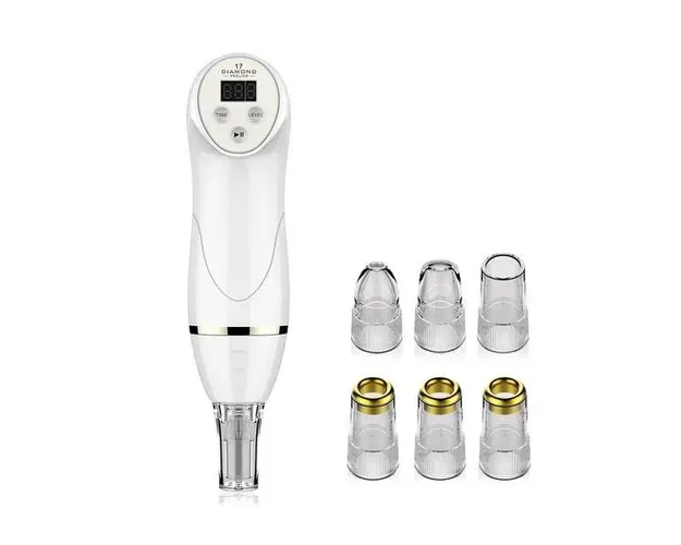 Aparat Indepartare Puncte Negre Blackhead Remover LCD, Aparat Multifunctional Facial Pore Cleaner Peeling, Anti Acnee, Rose